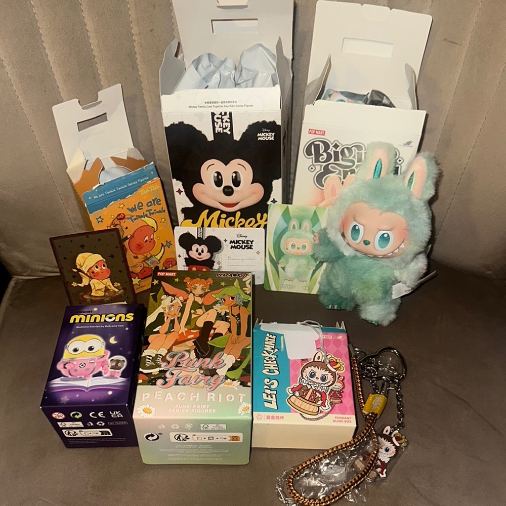 POP MART LABUBU with other items included - 6 pop mart items total included